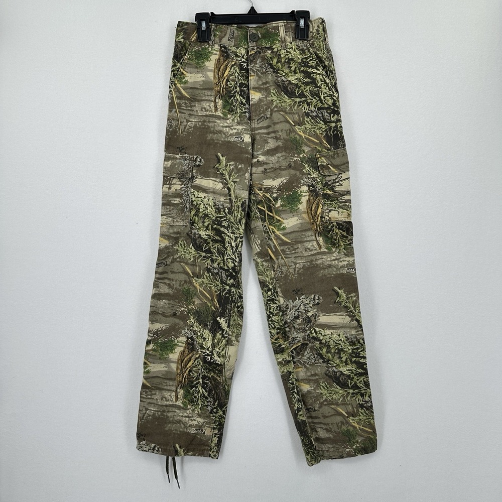 VTG Ranger Youth Camo Pants Boys 18 Realtree Hunting Cargo Streetwear‎ Grunge